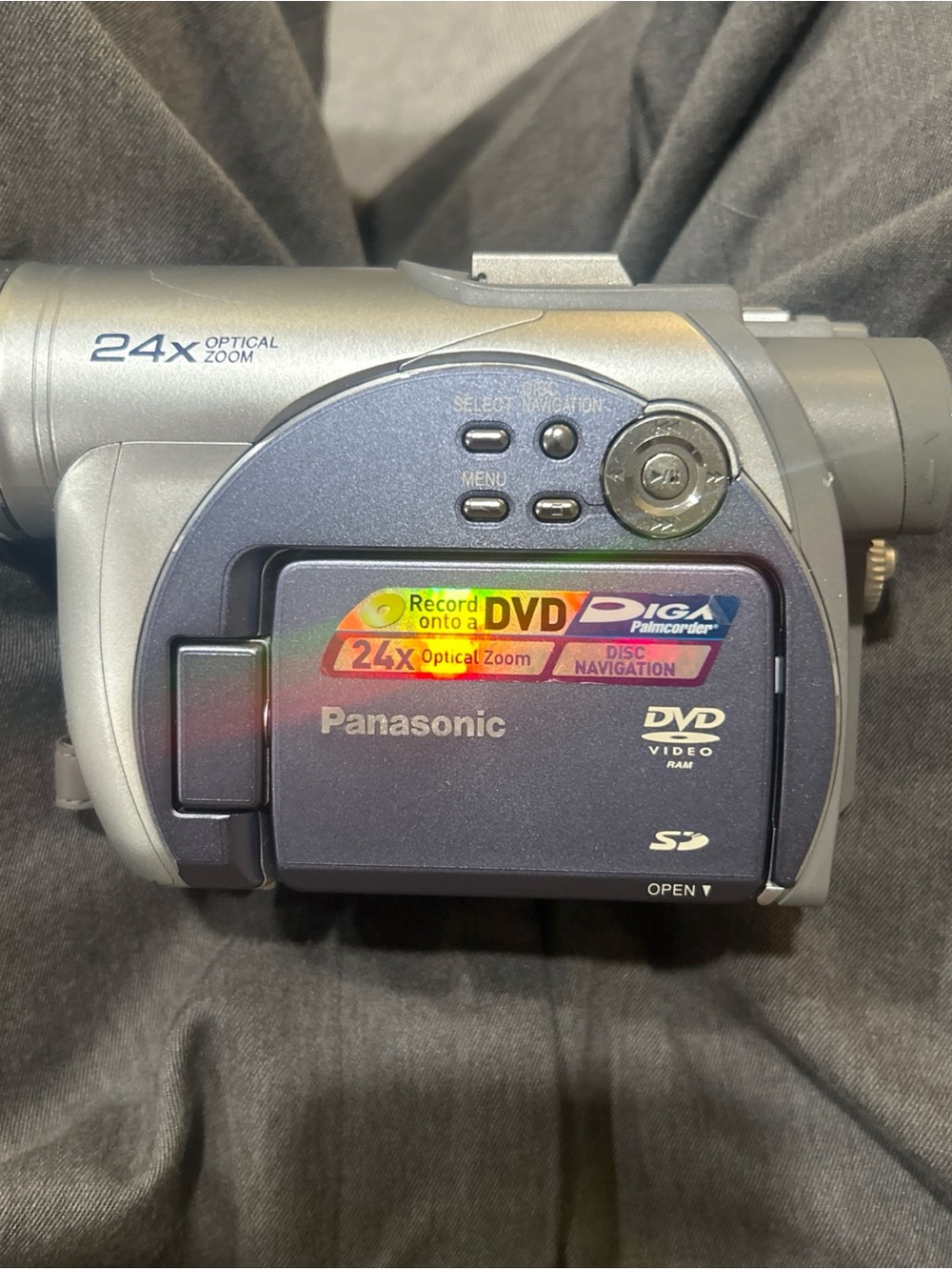 Panasonic Gray/Silver DVD Camcorder with 24x Optical Zoom
